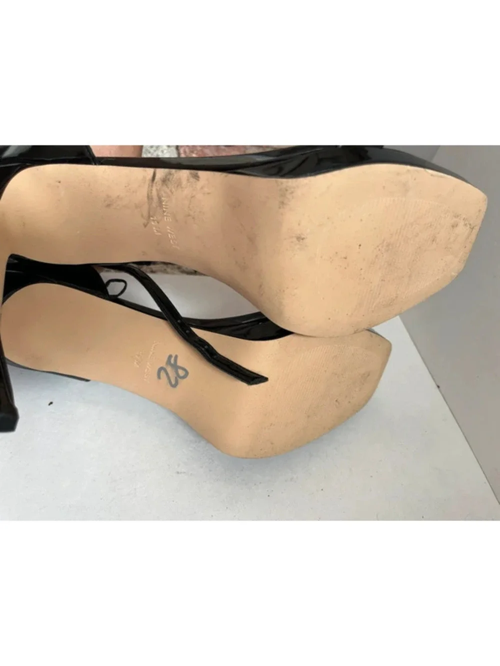 Nine West Black Square Toe Pumps, High Heels Size 11 Dress Shoes